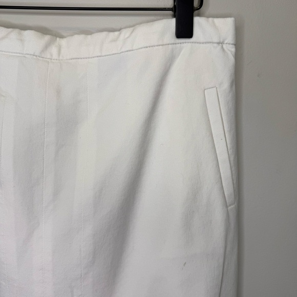 J Crew White A line Skirt Size 10 Neutral Minimalist - Picture 9 of 13
